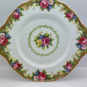 Vintage Paragon Cake Serving Plate Tapestry Rose by Appointment H.M The Queen